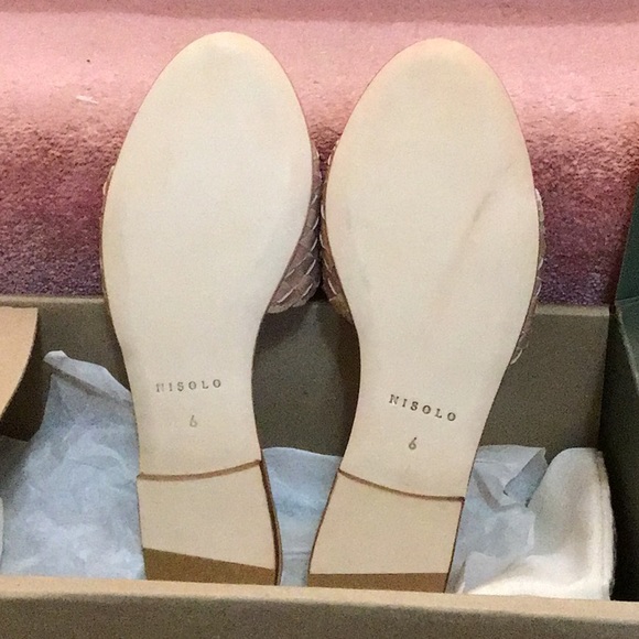 Nisolo isla woven slide sandal desert rose size 6 - Picture 3 of 5